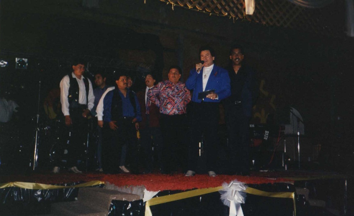 Grupo Aguila Receiving a Wintergarden Award at El Campestre Ballroom in Crystal City, TX - 1994