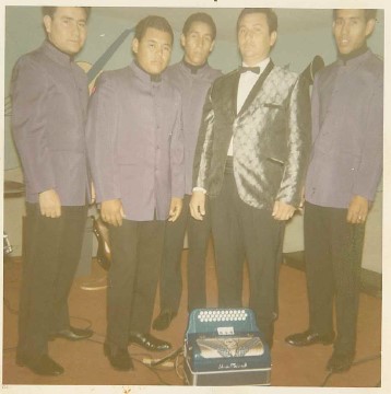 Vocalist Higinio Mata with Escamilla Brothers Performance at a Wedding - 1965