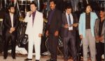 Los Aguilas Receiving a Wintergarden Award at El Campestre Ballroom in Crystal City, TX - 1990